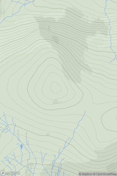Thumbnail image for Beinn na h-Uamha [Lewis and Nearby Islands] showing contour plot for surrounding peak